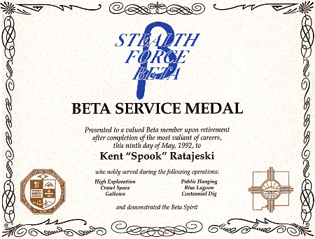 Beta Service Medal